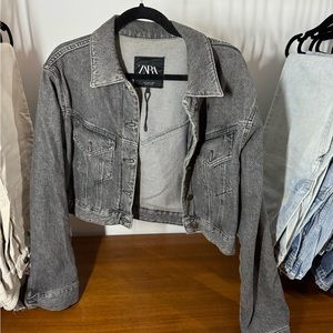 Zara lightweight cropped denim jacket